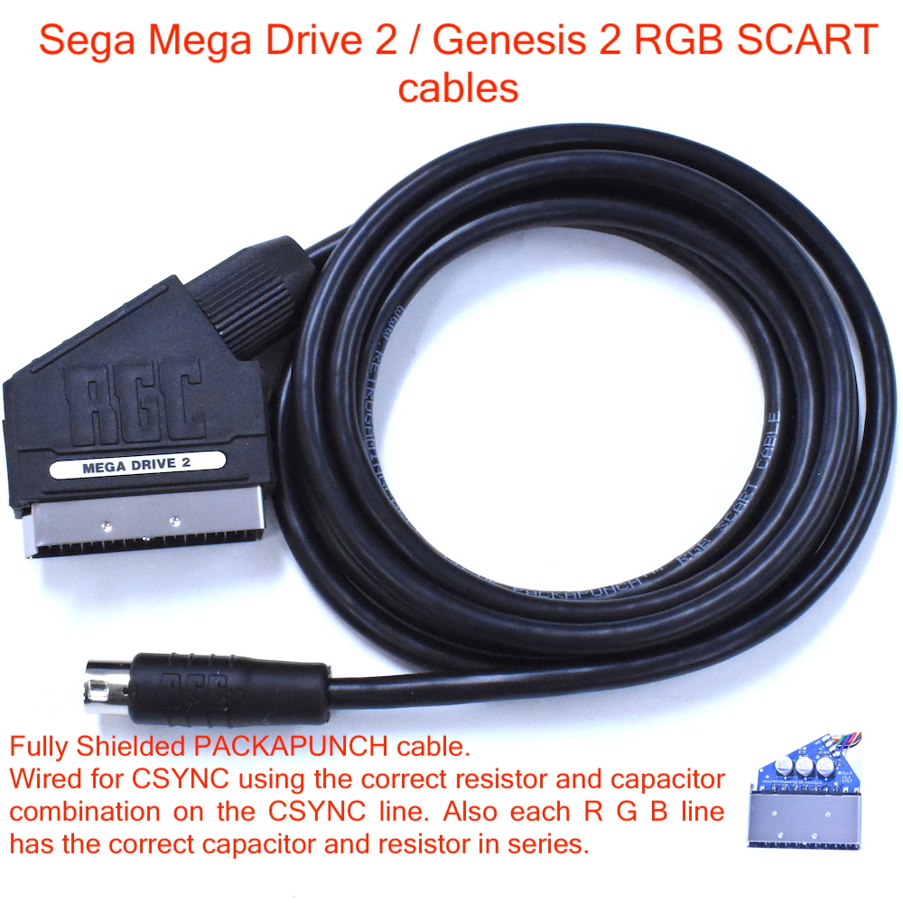 Sega Mega Drive 2 RGB SCART Megadrive 2, CDX 32X, dbGrafx Booster TTP